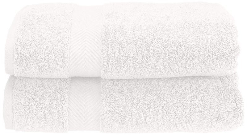 Superior Zero Twist 100% Cotton Bath Towels, Super Soft, Fluffy and Absorbent, Premium Quality Oversized Bath Towel Set of 2, White - Image 5