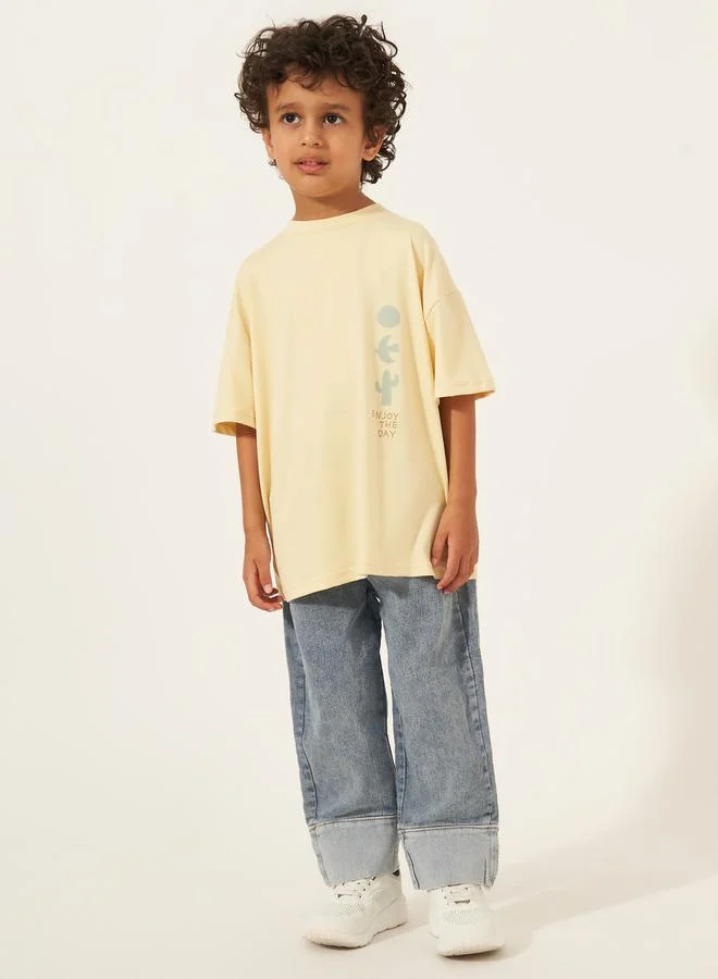 Styli Oversized Graphic Print T-Shirt