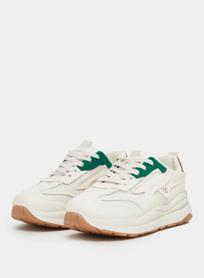 Styli Styli Panelled Lace up Sneakers
