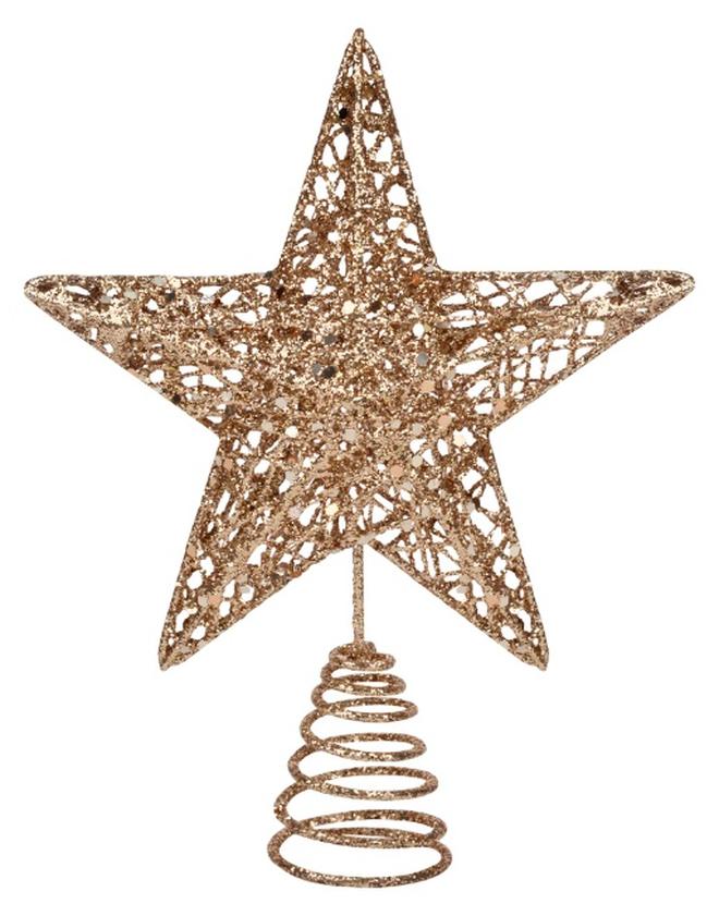 تشيلور غطاء نجمة شجرة عيد الميلاد، زينة لامعة لشجرة عيد الميلاد، زينة حفلات على شكل نجمة، عرض 15 سم/6 بوصات، ارتفاع 20 سم/8 بوصات. - Image 1