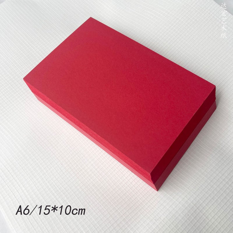 A6 Blank Handmade Greeting Card DIY Craft Paper 250g red A6(50 sheets) 