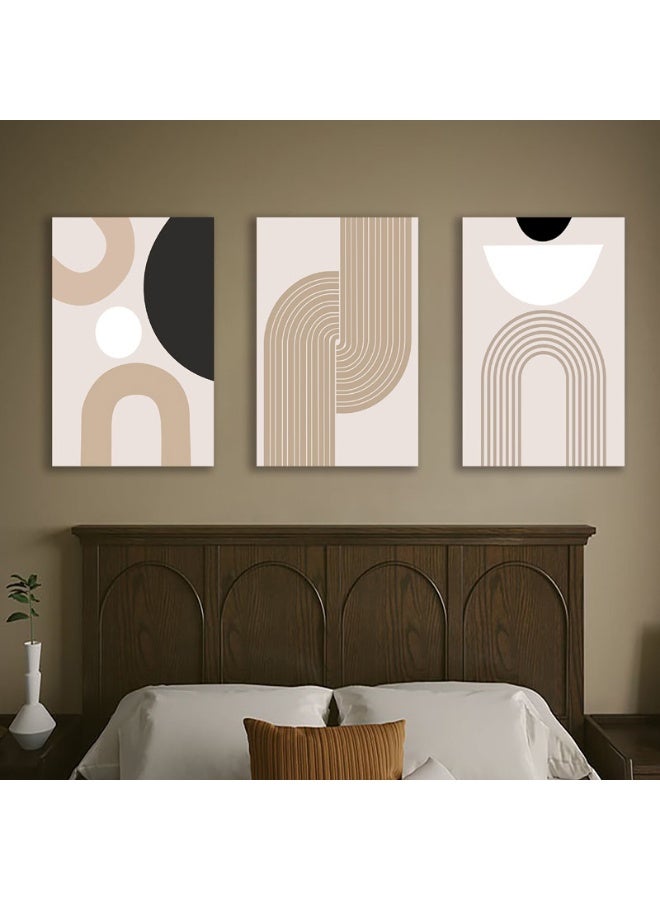 SKT Shiketro Set Of 3 Framed Canvas Wall Arts Stretched Over Wooden Frame Paintings for Home Living Room Office Decor - Image 1