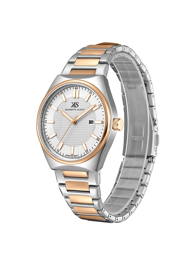 KENNETH SCOTT Men's Stainless Steel Analog Watch K24016-KBKW - 42 mm