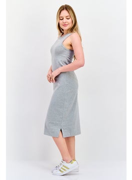 ESPRIT Women Brand Logo Midi Dress, Grey  - Image 3