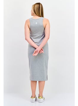 ESPRIT Women Brand Logo Midi Dress, Grey  - Image 4