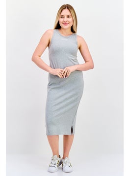 ESPRIT Women Brand Logo Midi Dress, Grey  - Image 1
