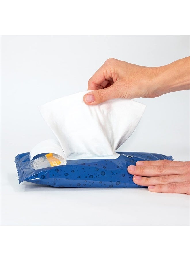 Stryker - Sage Comfort Bath Cleansing Washcloths - 1 Package, 8 Cloths - Fresh Scent, No-Rinse Bathing Wipes, Ultra-Soft and Heavy Weight Cloth, Hypoallergenic