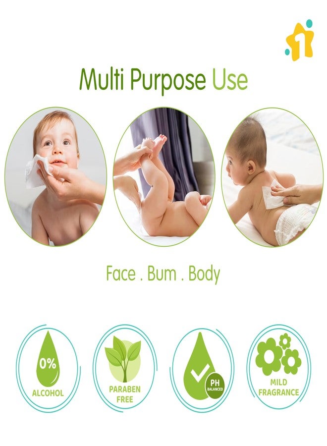 1st Step Baby Wet Wipes with Lid Enriched and Aloe-Vera and Jojoba Oil (72Pcs, Pack Of 1) - Image 4