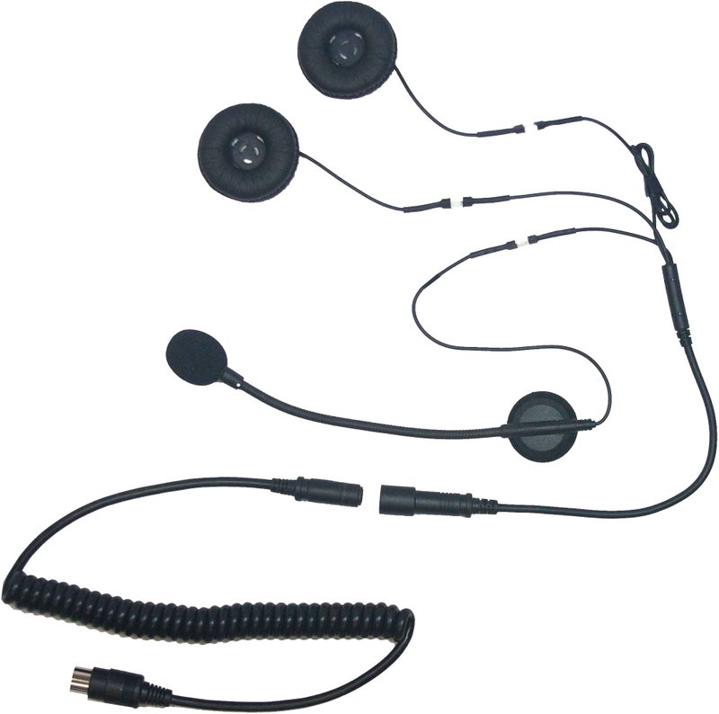 خوذة iMC Motorcom HS-H130P مفتوحة الوجه مع سماعة رأس لأنظمة صوت هارلي ديفيدسون 7 دبابيس