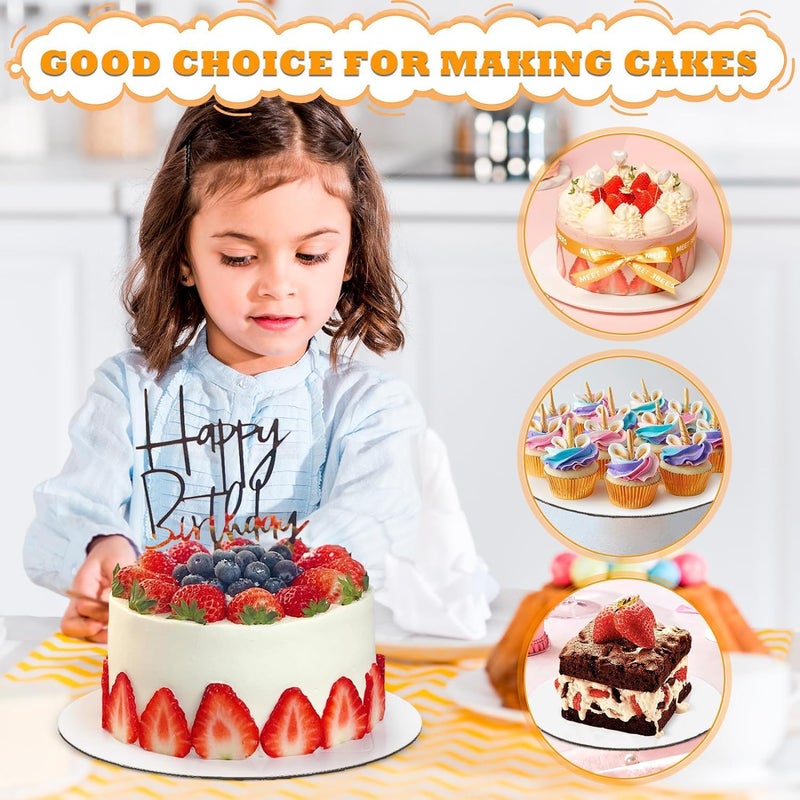 TPGP Wubushan 30 cm Round Cake Plates - Pack of 5, 3 mm Thick Cardboard Baking Accessories - Image 4