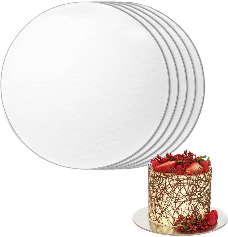 TPGP Wubushan 30 cm Round Cake Plates - Pack of 5, 3 mm Thick Cardboard Baking Accessories - Image 1