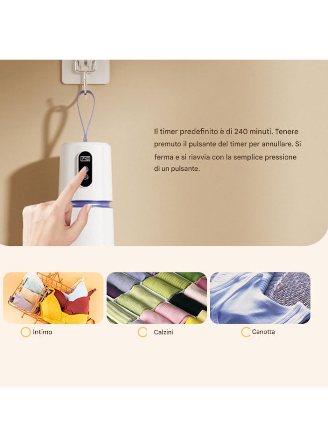 مصغرة قابلة للطي السفر مجفف - مع توقيت - محمول السفر مصغرة مجفف الملابس التخييم الحمام شرفة الشاطئ بركة السباحة - Image 4