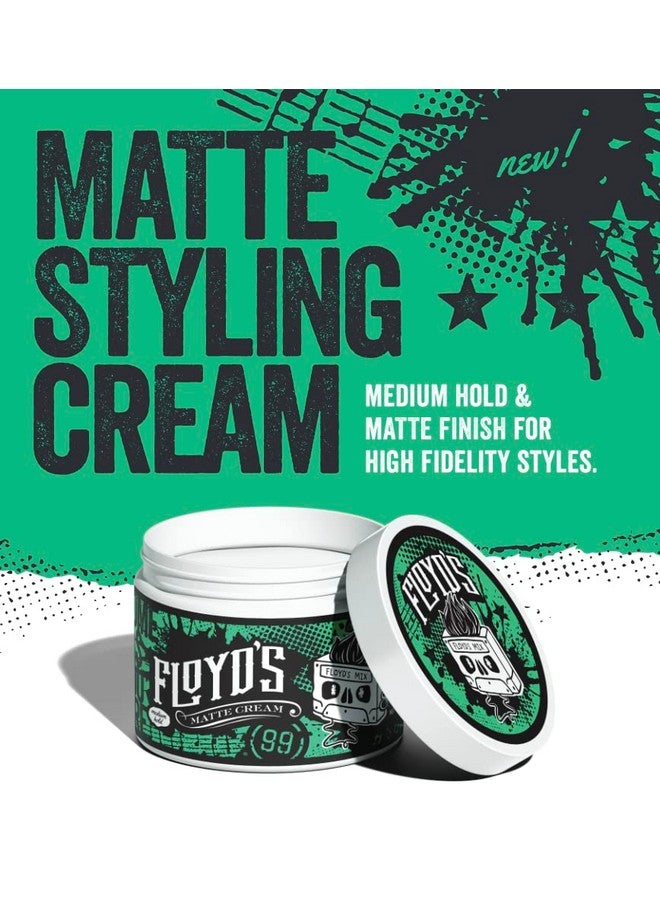 Floyd's 99 Matte Styling Cream Powered By Suavecito Medium Hold Matte Finish Water Soluble 4 Oz - Image 3