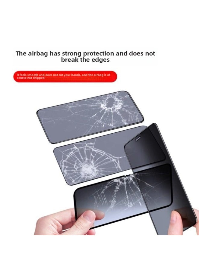 Generic Applicable To For Iphone 13 Anti-peep Air Bag Tempered Film For Iphone14pro Full Screen Green Light 12 Anti-drop 11 Tempered Film Max-Colour:Full Airbag❤Eye Protection Green Light Model 1 Piece Air Bag Edge Anti-fall Gift-Size:For Iphone 11 Pro Max  - Image 3