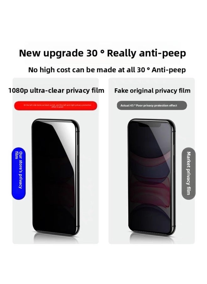 Generic Applicable To For Iphone 13 Anti-peep Air Bag Tempered Film For Iphone14pro Full Screen Green Light 12 Anti-drop 11 Tempered Film Max-Colour:Full Airbag❤Eye Protection Green Light Model 1 Piece Air Bag Edge Anti-fall Gift-Size:For Iphone 11 Pro Max  - Image 4