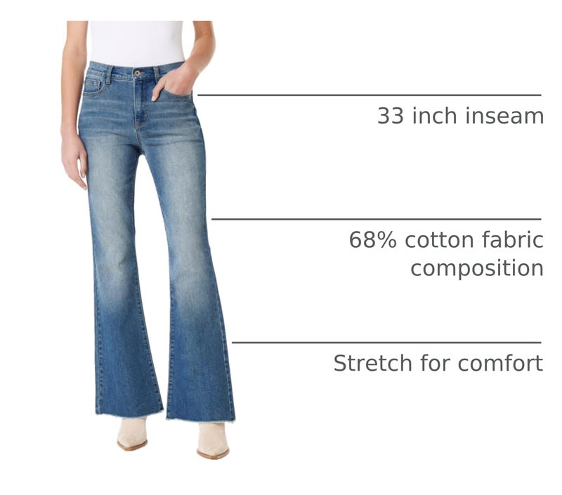 WallFlower Women's Fearless Curvy Super Flare High Rise Insta Vintage Juniors Jeans, Relle, 5 - Image 4