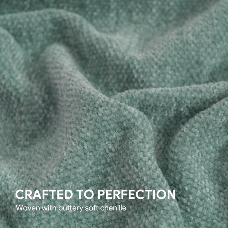 RECYCO Throw Blanket Soft Cozy Chenille Throw Blanket with Fringe Tassel for Couch Sofa Chair Bed Living Room Gift (Sage, 50'' x 60'') - Image 4