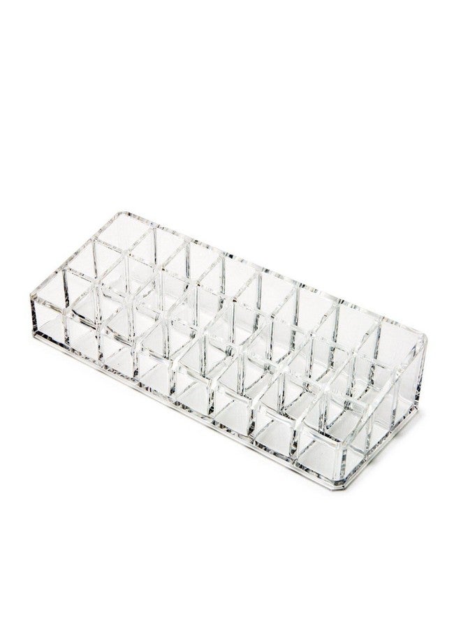 INOVERA (LABEL) 24 Compartment Makeup Lipstick Storage Holder Organizer Case, Pack of 1, Transparent - Image 4