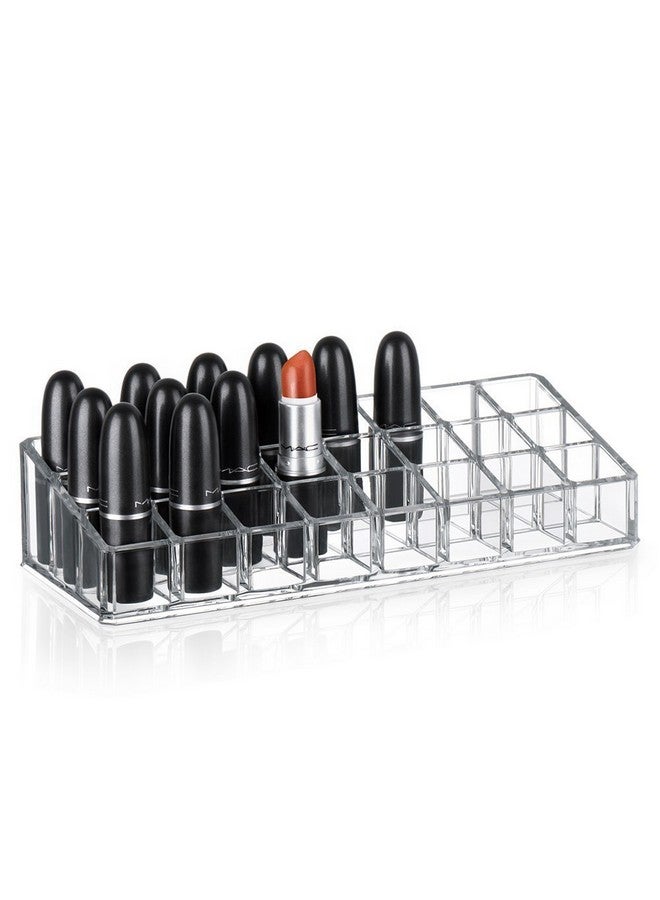 INOVERA (LABEL) 24 Compartment Makeup Lipstick Storage Holder Organizer Case, Pack of 1, Transparent - Image 3