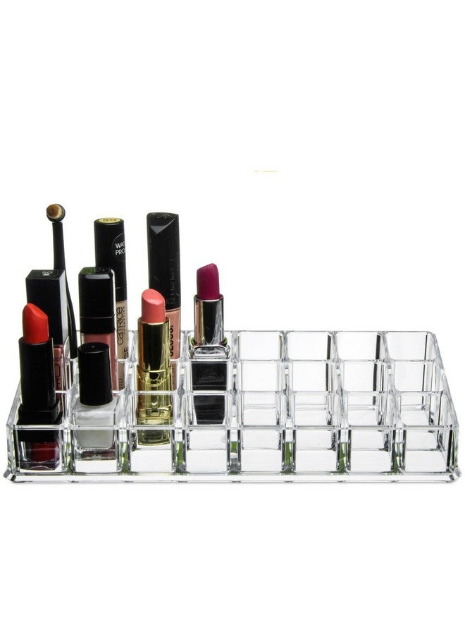 INOVERA (LABEL) 24 Compartment Makeup Lipstick Storage Holder Organizer Case, Pack of 1, Transparent - Image 5