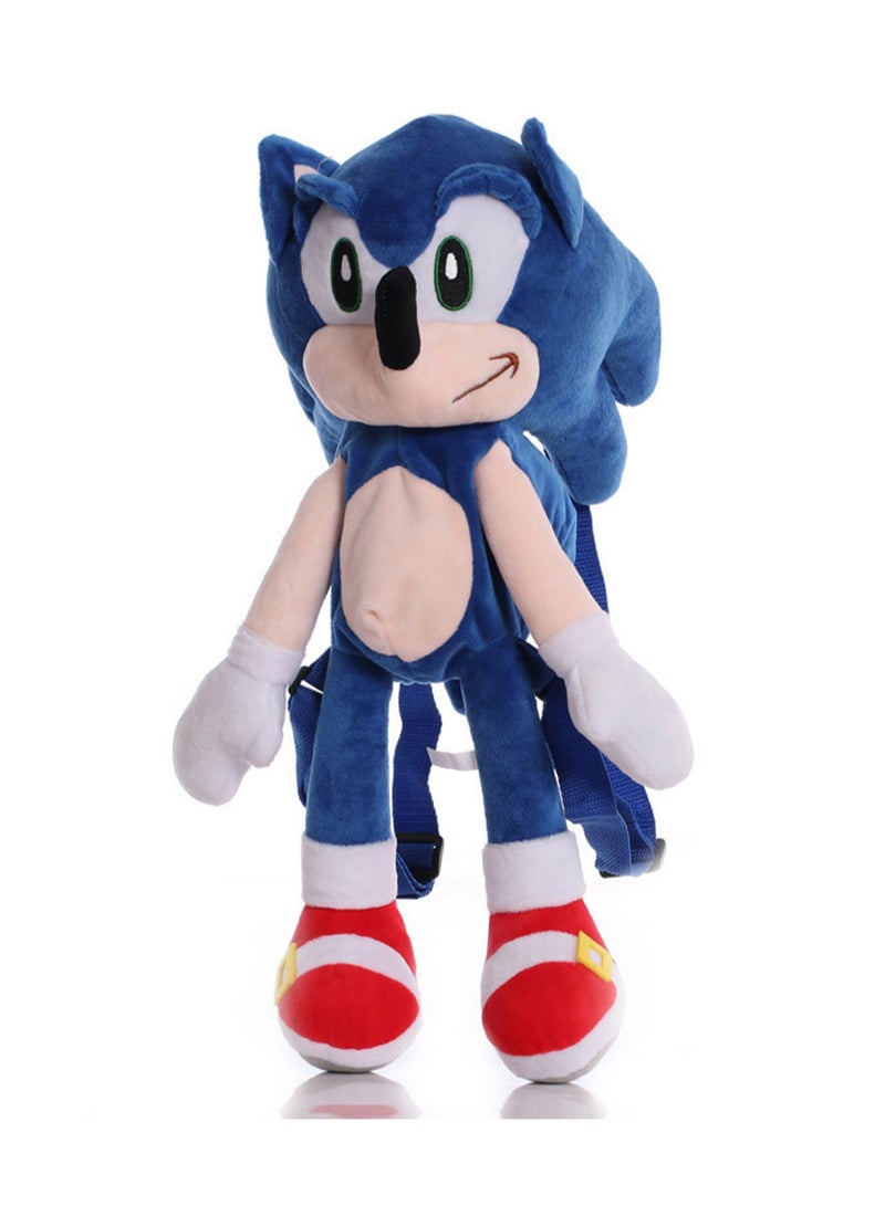 Cartoon Doll Doll Children Cute Anime Plush Toy (Blue Sonic Backpack) - Image 1