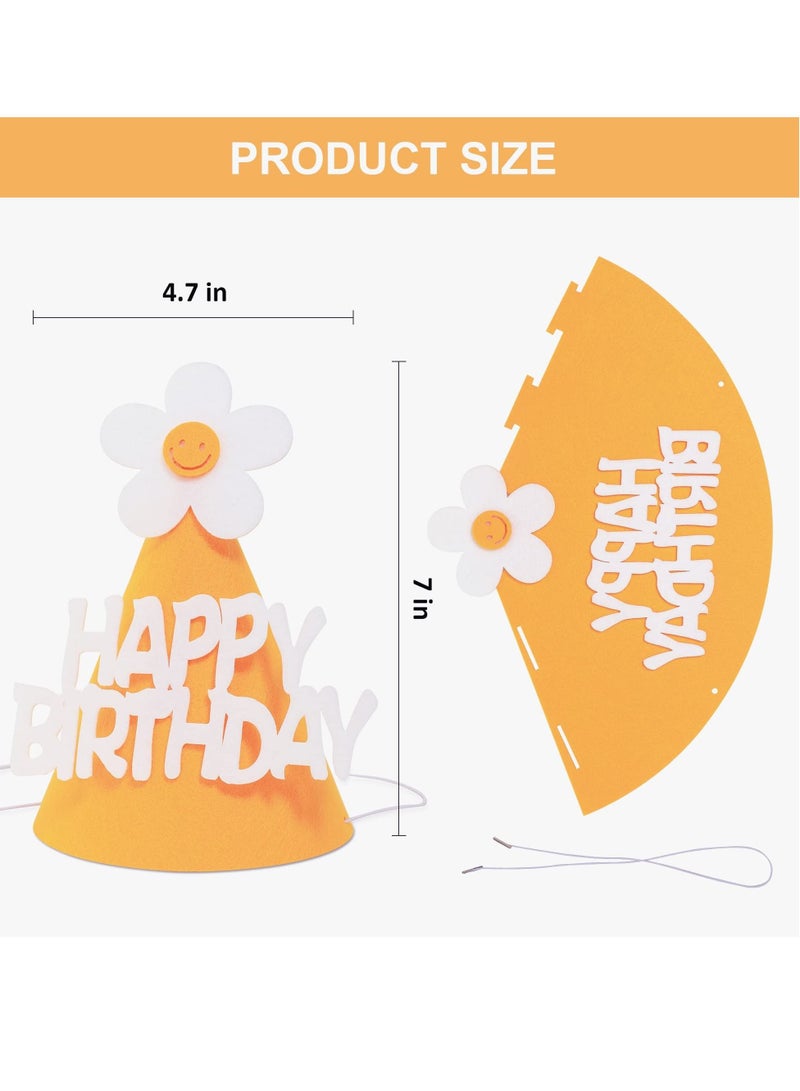 واي آند دي Birthday Hats, 10 Pcs of Daisy Party Decorations, Cone Hats for Birthday, DIY Crafts Group Activities, Games - Image 5