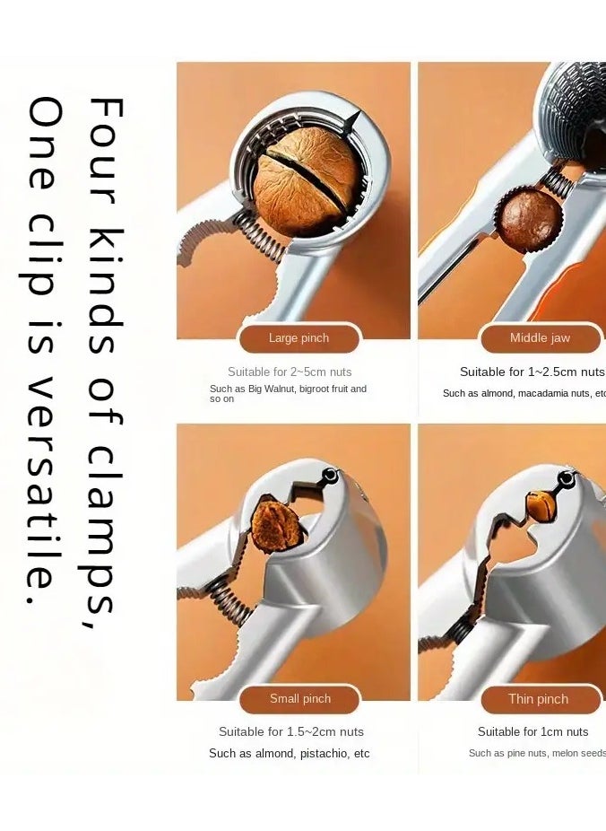 Goolsky - 1pc Metal Walnut Cracker Clamp - Multi-Functional Nut Opener Tool for Pecans, Hazelnuts - Durable Household Kitchen Gadget with Non-Slip Handle - Image 1