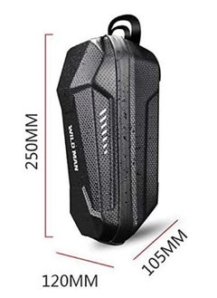 WILD MAN Electric Scooter Front Hanging Storage Bag - Large Capacity Suspension Handlebar Bag Durable EVA for Charger Repair Tool for Xiaomi Mi electric scooter segway ninebot electirc scooter (Black, 2L)  - Image 2