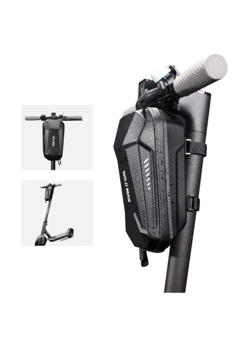 Electric Scooter Front Hanging Storage Bag - Large Capacity Suspension Handlebar Bag Durable EVA for Charger Repair Tool for Xiaomi Mi electric scooter segway ninebot electirc scooter (Black, 2L)