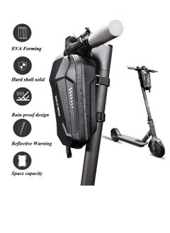 WILD MAN Electric Scooter Front Hanging Storage Bag - Large Capacity Suspension Handlebar Bag Durable EVA for Charger Repair Tool for Xiaomi Mi electric scooter segway ninebot electirc scooter (Black, 2L)  - Image 3