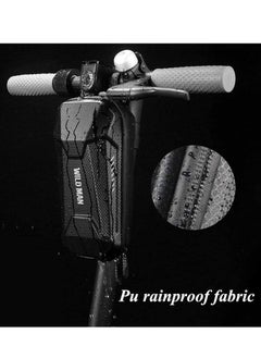 WILD MAN Electric Scooter Front Hanging Storage Bag - Large Capacity Suspension Handlebar Bag Durable EVA for Charger Repair Tool for Xiaomi Mi electric scooter segway ninebot electirc scooter (Black, 2L)  - Image 4