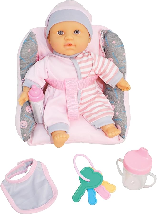 بامبولينا دمية ناعمة مع مقعد سيارة وملحقاتها 26 سم لعمر سنتين فما فوق - Image 1