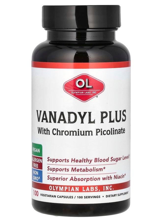Olympian Labs Vanadyl Plus with Chromium Picolinate 100 Vegetarian Capsules 