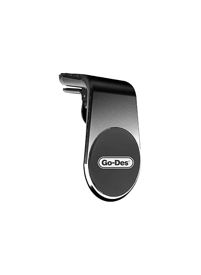 GO-DES Magnetic Car Phone Holder Air Vent Mount Mobile Magnetic Clip Stand Cradle Compatible with iPhone 12 mini/12/12 Pro/12 Pro Max/11 Pro,S20 S10 S9 A70 Huawei P30 P20 Xiaomi & All Other Phones - Image 1