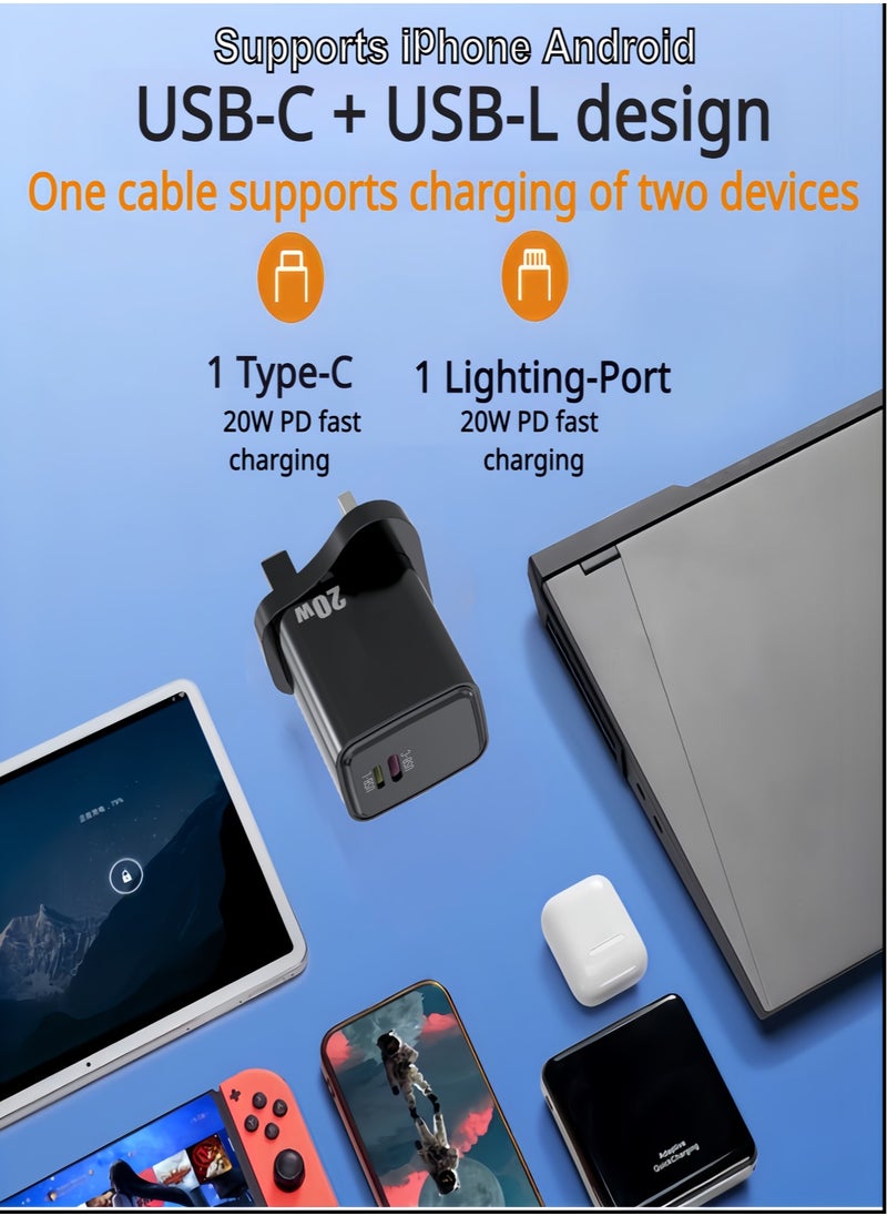 20W iPhone 15/16 USB C Mobile Charger Adapter ,Compatible with Lightning Cable,Sumsung Fast Charger Adapter,Huawei Fast Charger Adapter, iPhone 15/16 Pro Max Fast Charger Adapter,iPad Fast Charger Adapter,Three-Port Fast Power Adapter Compatible with Huawei,Xiaomi,iPad ﻿