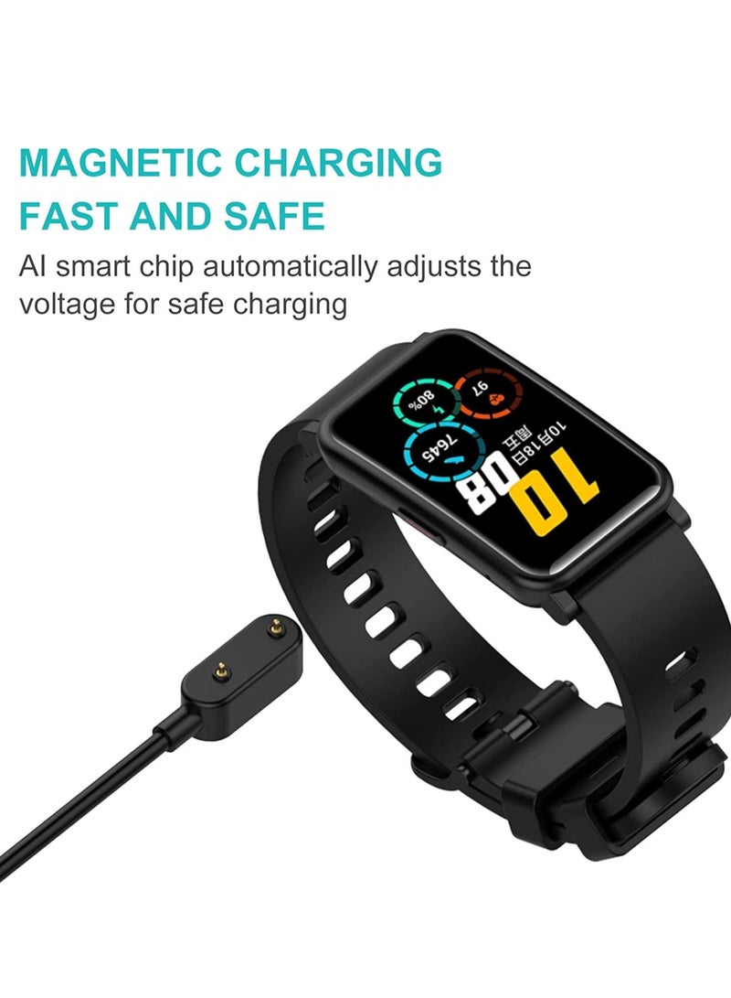 Charger Compatible with Huawei Watch Fit, USB Charging Cable Cord Base Dock Charger Adapter Stand For Huawei Band 6 smartwatch (Black) - Image 2