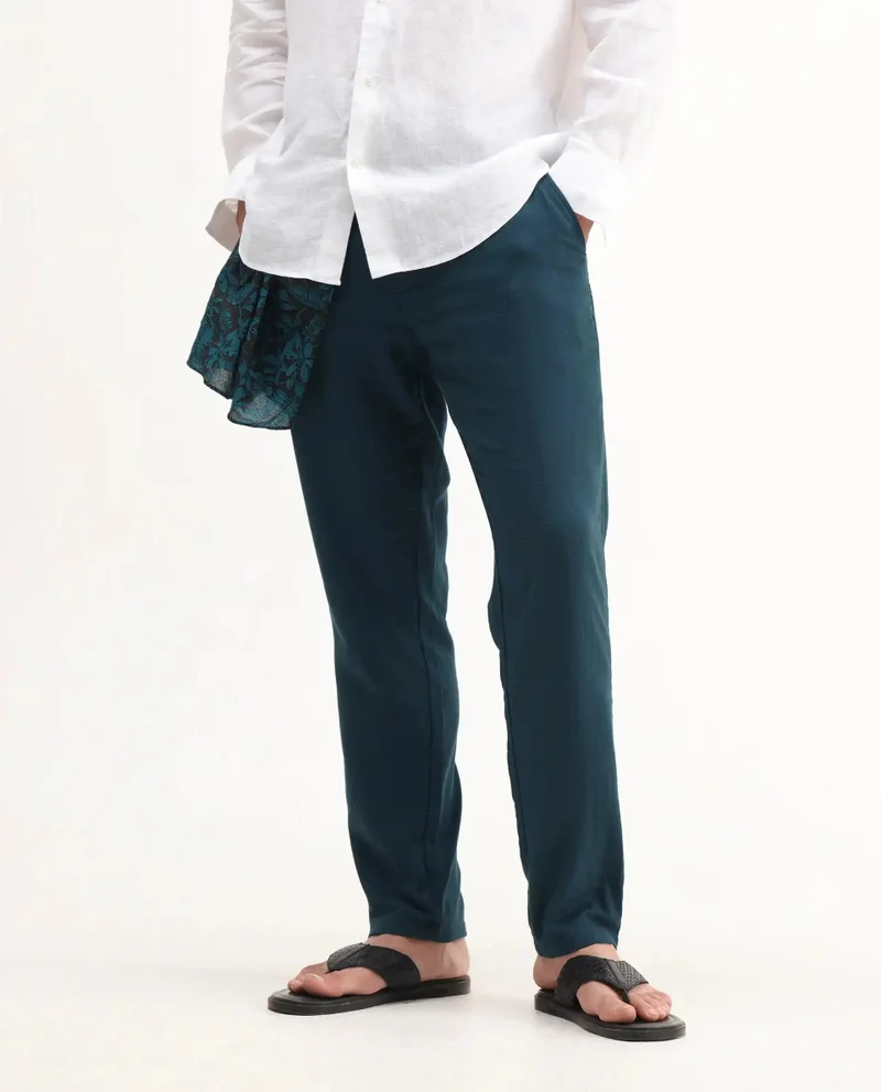 Rare Rabbit Men's Double Layer Drawstring Trouser