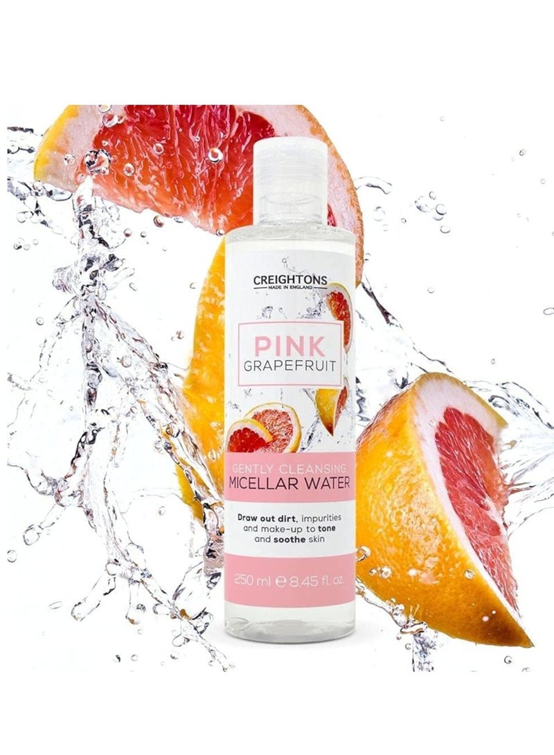 Creightons Pink Grapefruit Gently Cleansing Micellar Water 250ml Draws out dirt impurities and make up to tone and soothe skin Dermatologically tested - Image 3
