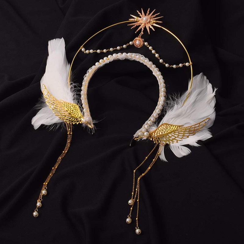 BLESSUME Halo Crown Mary Goddess Headband Women's Halloween Costume Goddess Headpiece (Style 17) - Image 3