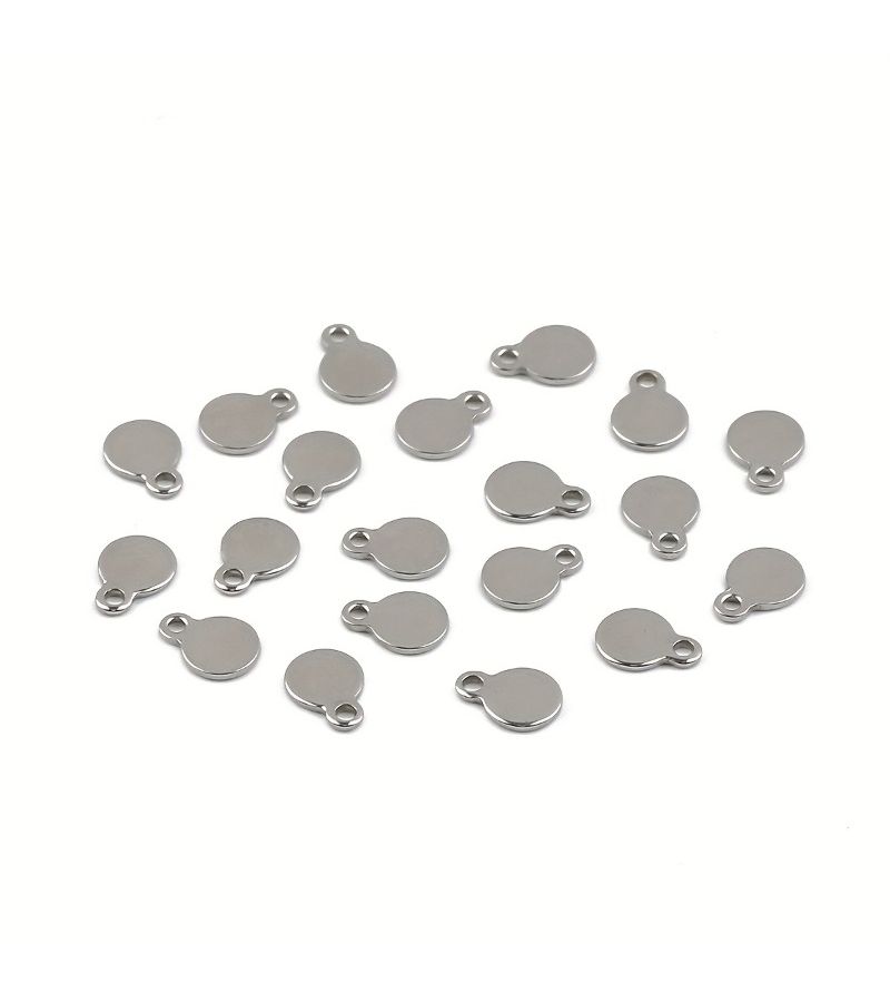 Custom Stainless Steel 1.18 Inch Round Pendant Personalized Text Image Handmade Adhesive 10 Pcs - Image 4