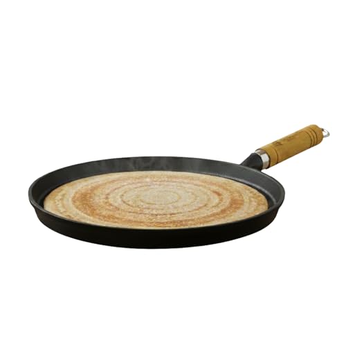 TRILONIUM Unicorn Wht10 Pre-Seasoned Cast Iron Tawa 26 Cms, Weighs 1.5 Kgs, Black - Image 1