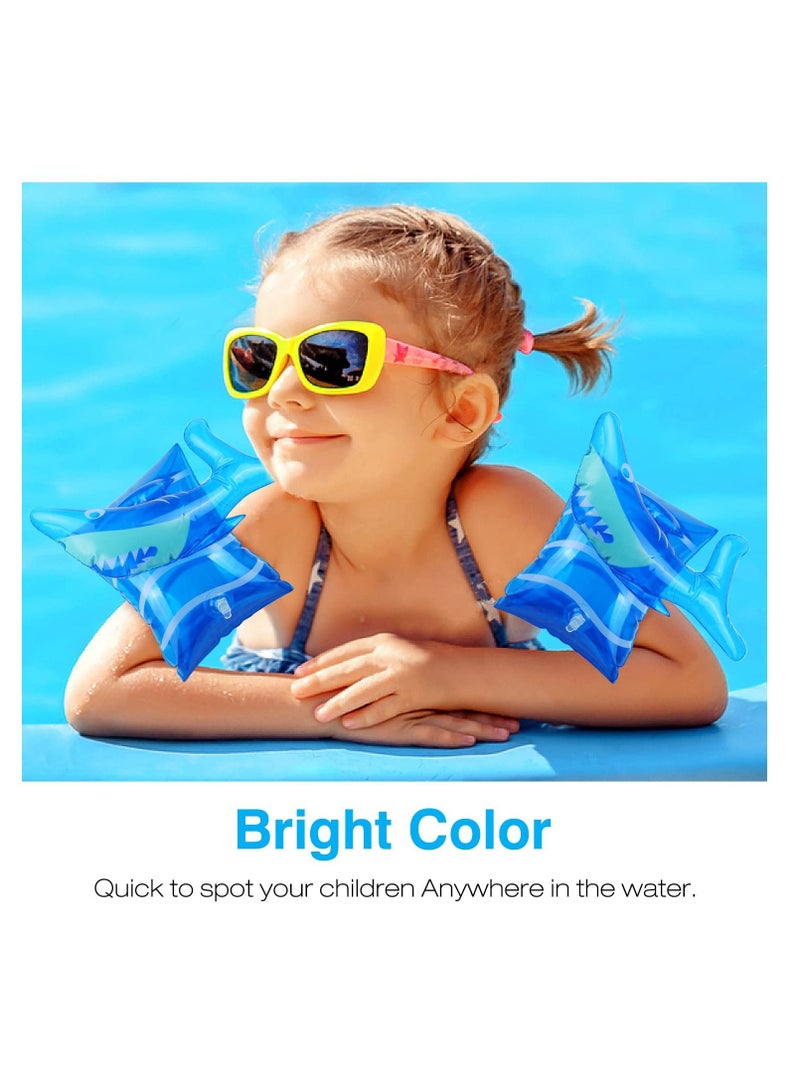 SYOSI Inflatable Swim Floater Sleeves for Kids, Swimming Rings, Cartoon Swimiming Armbands Floaties Water Wings Floatation Sleeves, Pool Water Sports Learning Swim Training Aids - Image 3