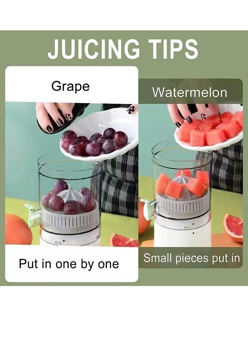 عصارة الحمضيات الكهربائية المحمولة، عصارة البرتقال القابلة لإعادة الشحن، عصارة الحمضيات المنزلية الصغيرة، آلات عصارة متعددة الوظائف للجريب فروت والليمون والرمان مع USB - Image 4