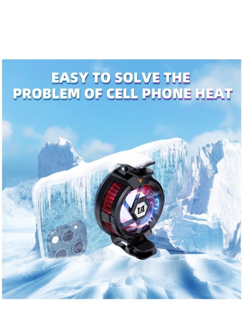 Phone Cooler, Semiconductor Cooling Fan Compatible with Magsafe, Portable Noiseless Cooling Game Artifact for PUBG, Live Vlog, for iOS/Android 4-6.7 Inch Phones - Image 2