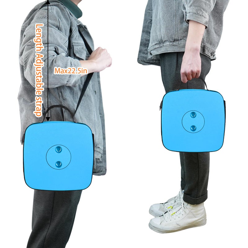 Boreeman Upgraded Collapsible Stool, Square Portable Stool, Lightweight Yet More Sturdy with Load Capacity 400lbs, Perfect for Camping Fishing Hiking BBQ (Square Blue) - Image 5