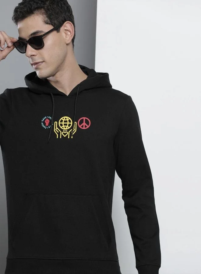 The Indian Garage Co  The Indian Garage Co Men Regular Fit Typographic Round Neck Full Sleeves Sweatshirt  | Best Price UAE