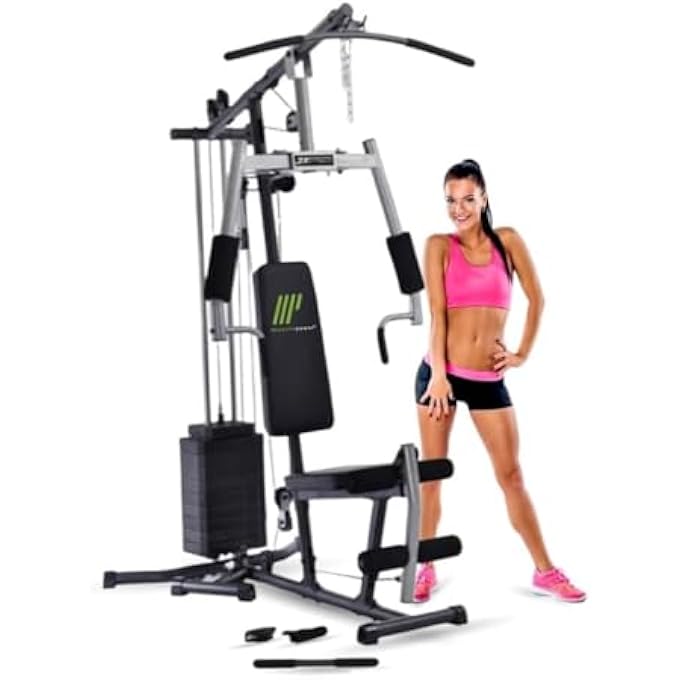 rayihni Jx Fitness Multi Functional Home Gym Equipment Jx-187F With Leg Extension & Bicep Curl/ Weight Stack 98Lbs Dead Weight Stacks - Image 1