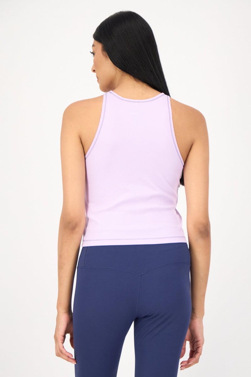 Nike Women Dri-Fit Short Sleeves Training Top, Lavender  - Image 3