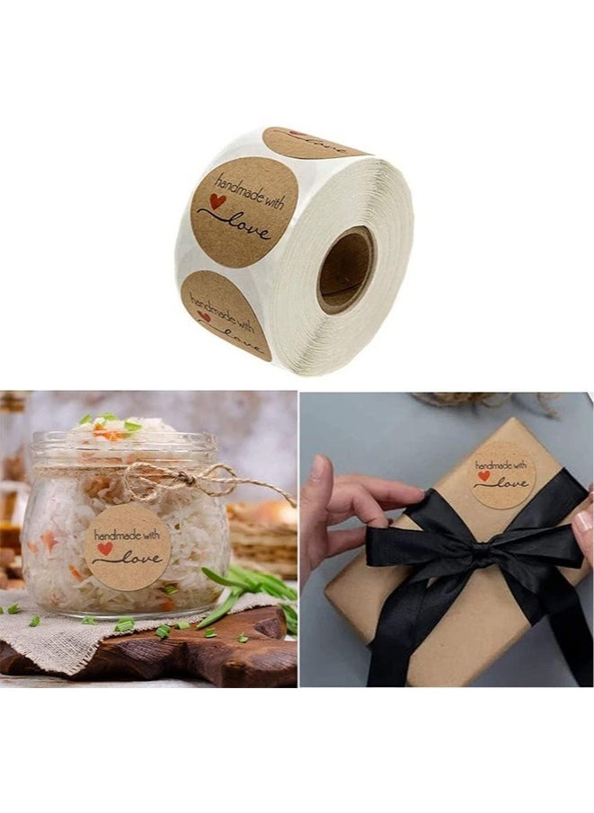 null - 2 Roll Round Thank You Labels Roll 1000 Stickers 1 Inch 2 Pattern - Image 1