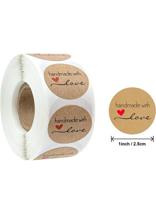 null - 2 Roll Round Thank You Labels Roll 1000 Stickers 1 Inch 2 Pattern - Image 1